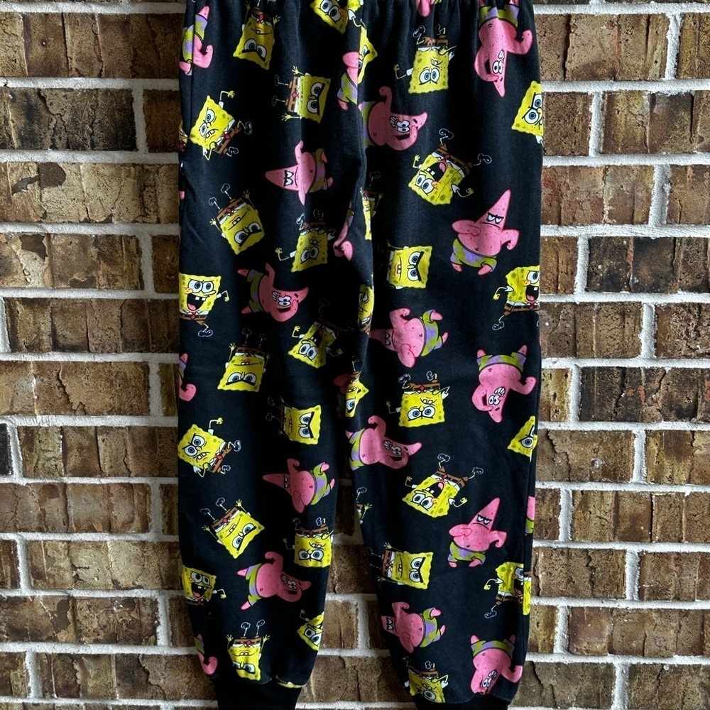 Nickelodeon Black and Pink Pajama Bottoms with Playful Design - Picture 3 of 7